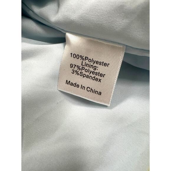 Tuckernuck Hydrangea Blooms Faven Dress Sz Medium Satin High Neck *Missing Belt - Picture 10 of 11